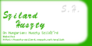 szilard huszty business card